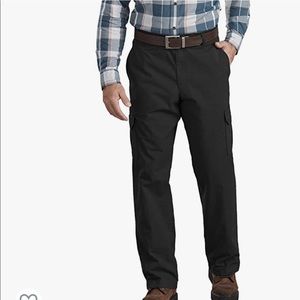 Dickies mens ripstop straight fit cargo pant in to shed black